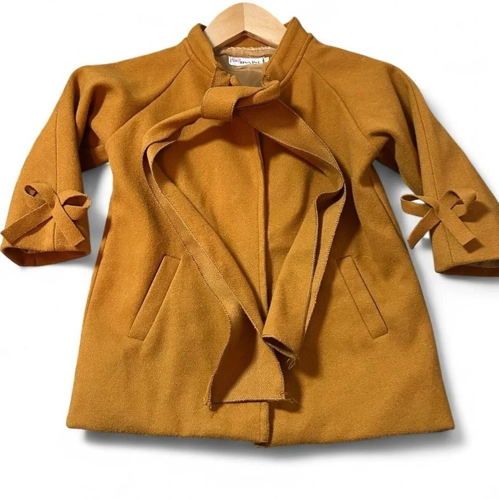 🧥 Camel Orange Brown Dream Coat – Kids 5/6 - JINXING